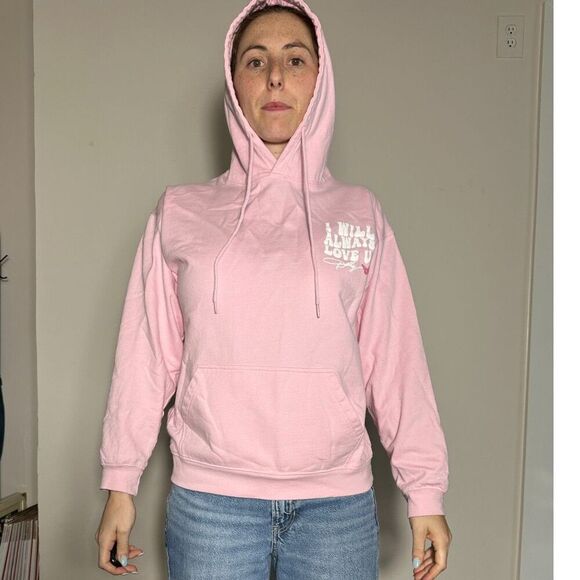 Art and Sol Tops - Art & Sol Dolly Parton I Will Always Love U Pink Hoodie Size Medium